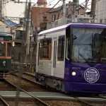 【Tokyo Train Story】バイオレットと緑の都電が並んだ