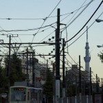 【Tokyo Train Story】夕暮れ時に都電沿線から東京スカイツリーを眺める