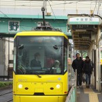 【Tokyo Train Story】熊野前電停に黄色い都電荒川線の車両が停車中