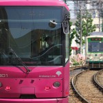 【Tokyo Train Story】春の陽射しの下のピンクの都電