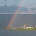 夏の夕立の後は諏訪湖の上に架かる虹を要チェック！ #諏訪の国公式アンバサダー